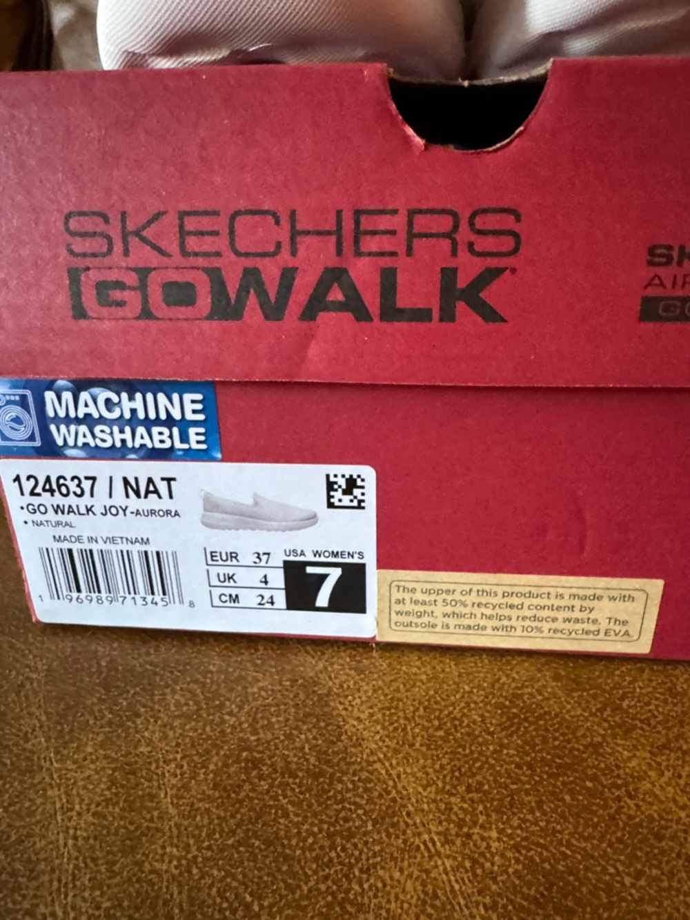 Skechers Go Walk Slip-On Loafers in Neutral Beige - Picture 3 of 4